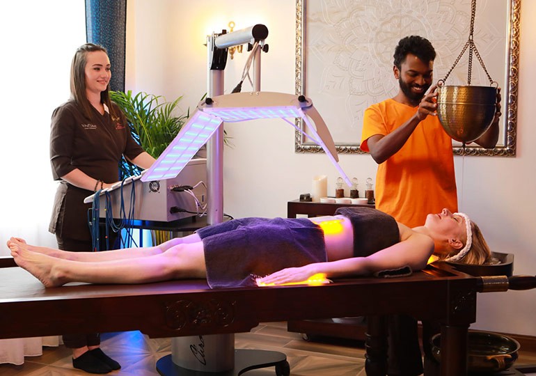 La chromo by LUNO et le Shirodara au Centre Ayurvedique Marie de Bourgogne