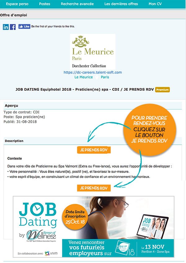 job dating visuel detail stamp pour prendre rdv ok