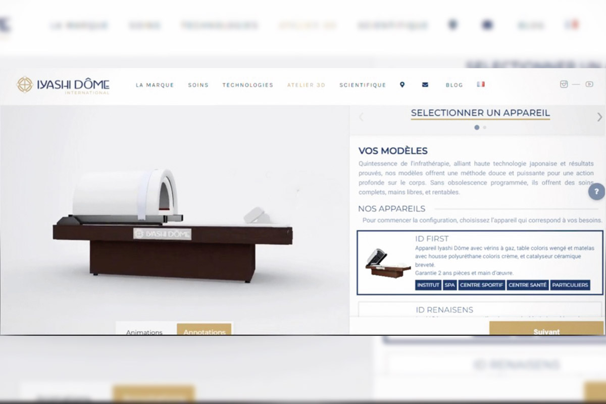 Avec son nouveau module 3D interactif, Iyashi Dôme réaffirme son engagement pour l’innovation, la précision japonaise et un accompagnement personnalisé hors pair.
